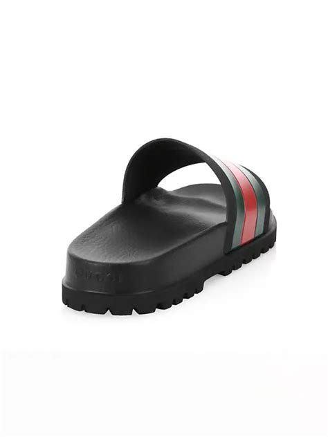 gucci red and black slides|Gucci slides saks fifth.